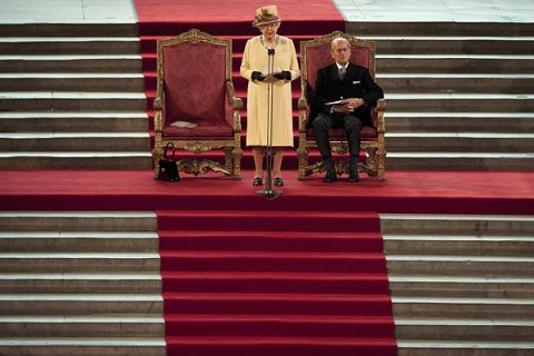 Queen Elizabeth II Receives The Addresses From Both Houses Of Parliament