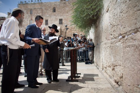 U.S. Republican presidential candidate Mitt Romney Visits Jerusalem