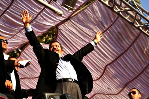 Mohamed Morsi Gives First Speech 