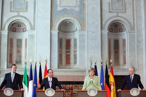 Italy, France, Germany and Spain Summit In Rome