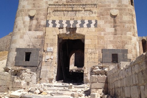 Aleppo Citadel's outer gate