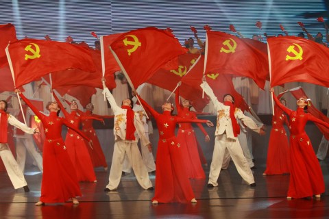CIVIL SERVANTS AND EMPLOYEES PERFORM IN A GALA IN CHINA