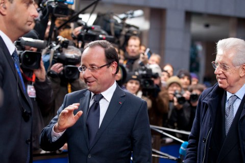 Francois Hollande, Mario Monti