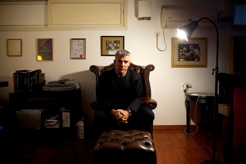 Yair Lapid, popular former TV anchorman and head of the new centrist party Yesh Atid,  at his house in Tel Aviv, June. 16, 2013. 