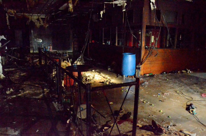 The destroyed inside of the Boate Kiss nightclub in Santa Maria, Brazil, Jan. 27, 2013.