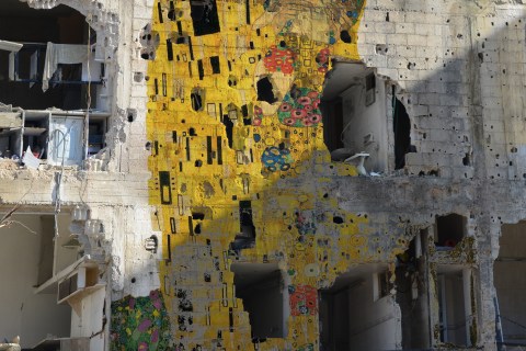 Tammam Azzam Freedom Graffiti, 150x150cm, Archival Print, 2012, Edition of 5, Courtesy of the artist and Ayyam Gallery