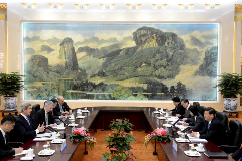 U.S. Secretary of State Kerry Meets With Chinese Foreign Minister