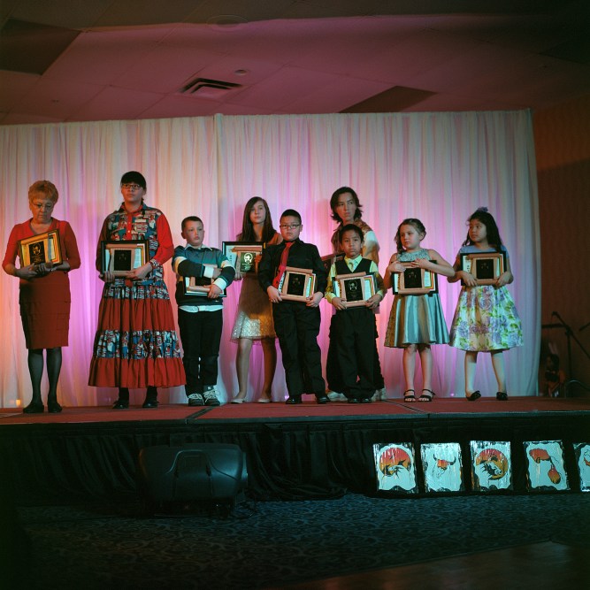 Aboriginal youth are awarded for their achievements during the Regional Aboriginal Recognition Awards in Fort McMurray.