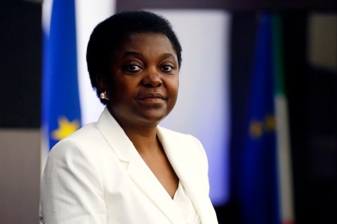Italian Minister for Integration Cecile Kyenge poses during a news conference in Rome May 3, 2013.