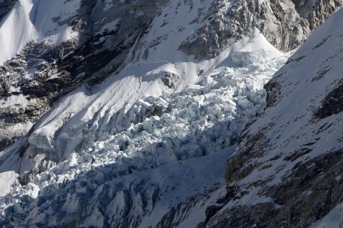 The Khumbu Glacier, one of the longest glaciers in the world, in the Everest-Khumbu region, on Dec. 4, 2009.