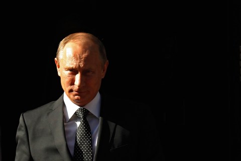 Russia's President Vladimir Putin leaves Downing Street, in London, on June 16, 2013.