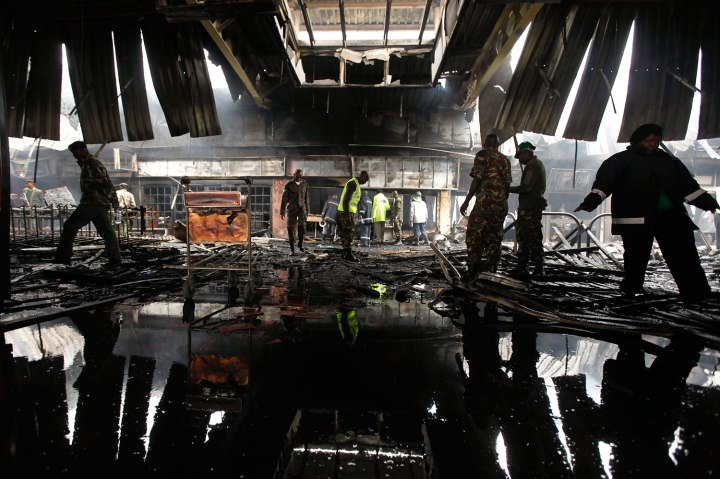 Huge blaze at Nairobi airport