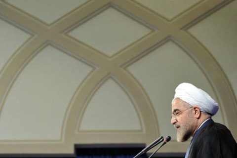 Iranian  President Hasan Rouhani speaks at his first press conference since taking office, at the presidency compound in Tehran, on Aug. 6, 2013. 