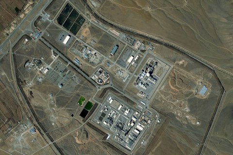 Satellite image of the Arak Nuclear Reactor in Iran collected on Feb. 9, 2013. 