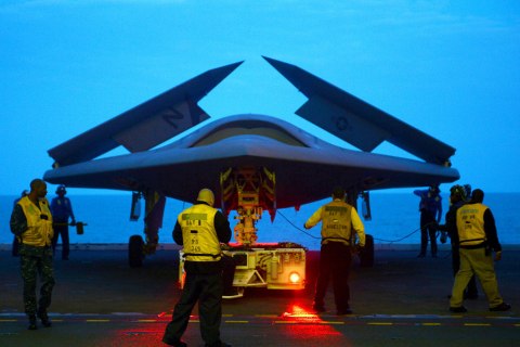 Navy Launches First Drone From Aircraft Carrier