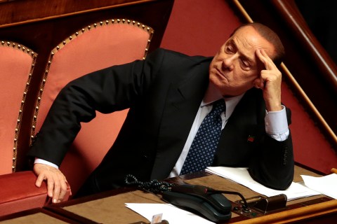 Italian center-right leader Silvio Berlusconi at the Senate in Rome, on Oct. 2, 2013.