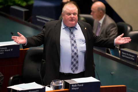 Toronto Mayor Rob Ford during council at City Hall in Toronto, on Nov. 13, 2013.