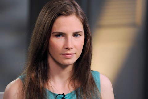 Amanda Knox during a taped interview with ABC News' Diane Sawyer in New York City on April 9, 2013.