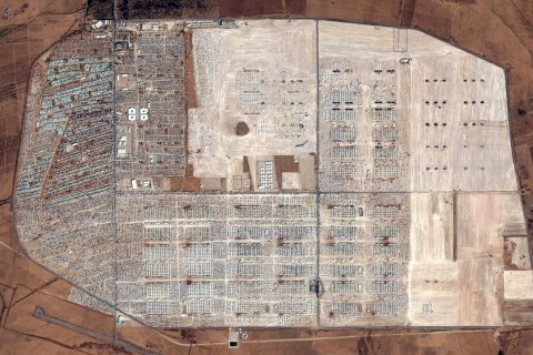 2012 Satellite Image of the Expansion of the Zaatari Refugee Camp, Jordan